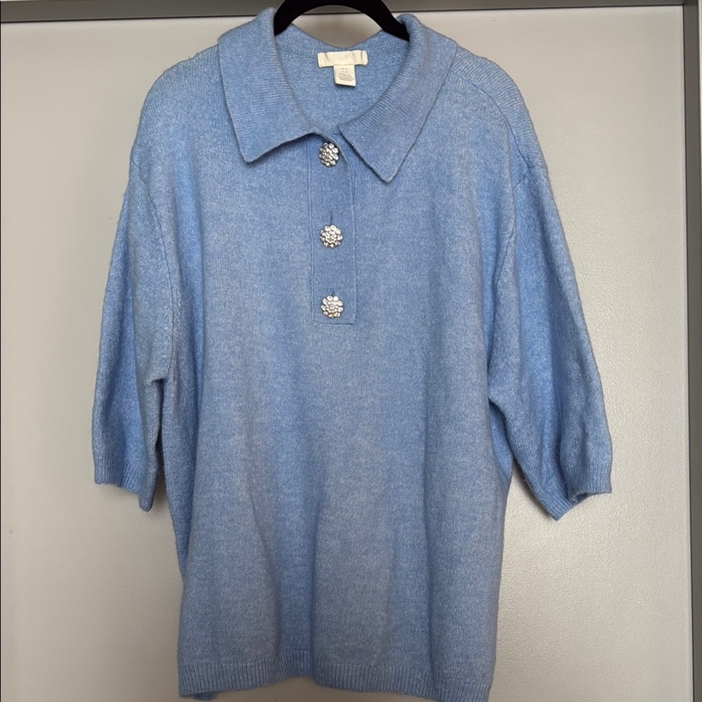 H&M Light Blue Oversized Women's Sweater